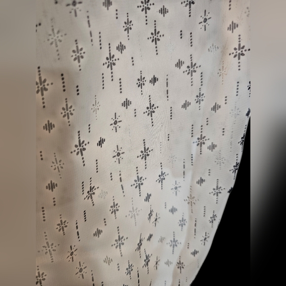 Maurices Women's Cream Blouse with Black Pattern, size medium. - Picture 2 of 7